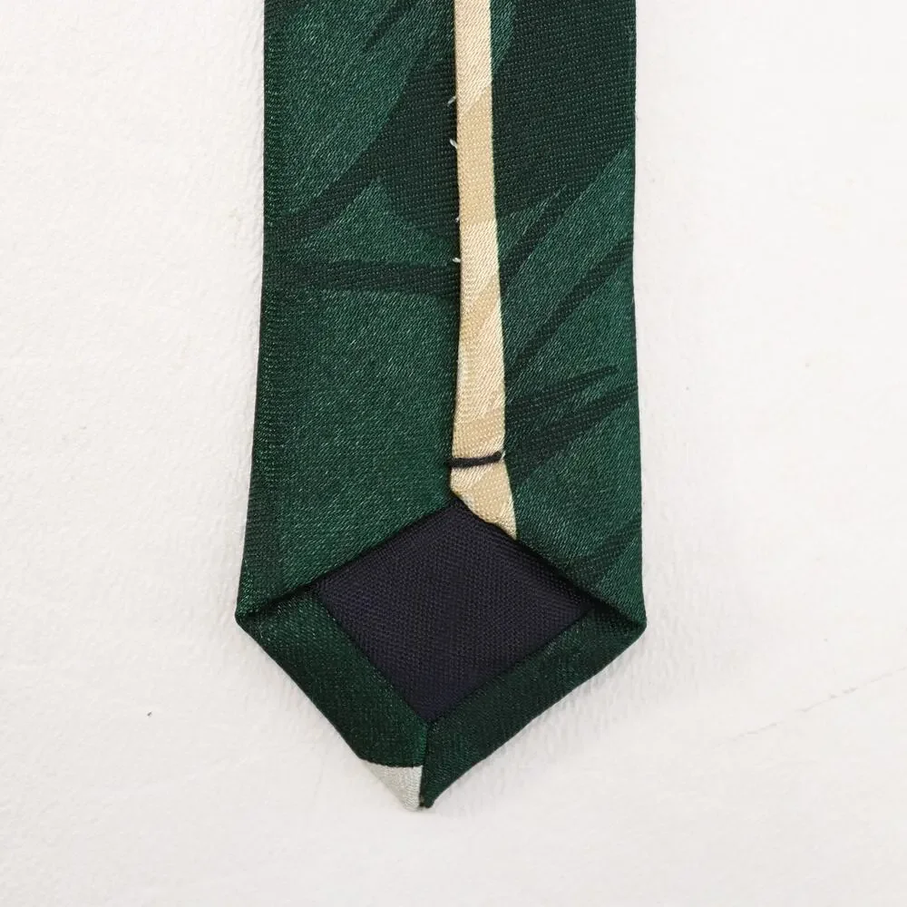 Romario Manzini Tie Mens 60 in Italian Silk Forest Green Statement Wide